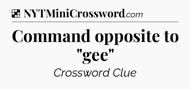 Solution: Command opposite to 