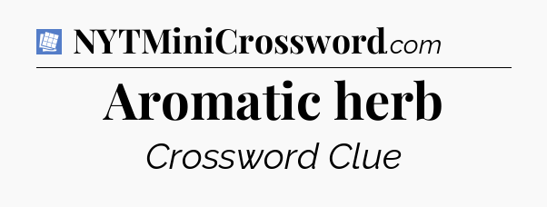Aromatic herb Puzzle Page Crossword Clue