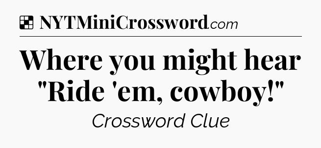 Solution: Where you might hear 