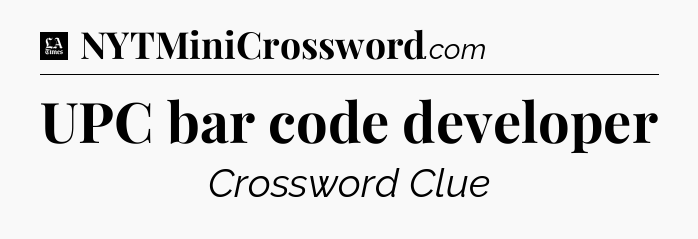 UPC bar code developer - LA Times Crossword