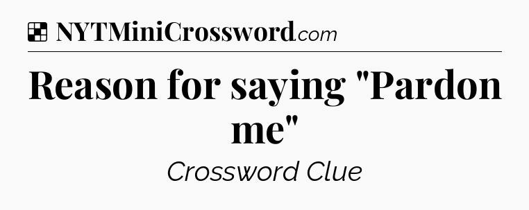 Solution: Reason for saying 