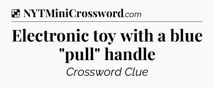 Solution: Electronic toy with a blue 