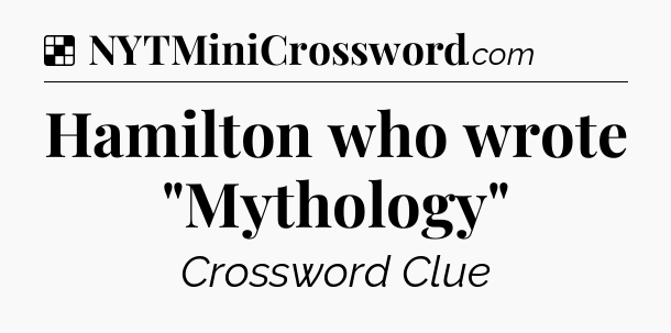 Solution: Hamilton who wrote 