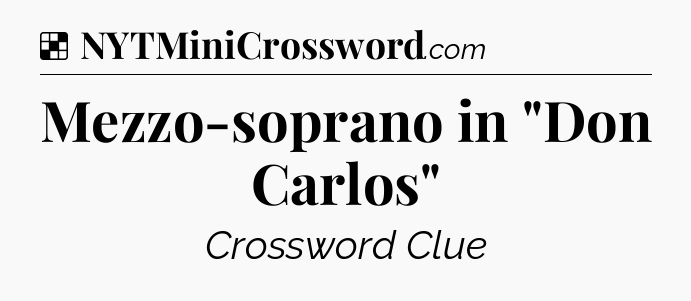Solution: Mezzo-soprano in 