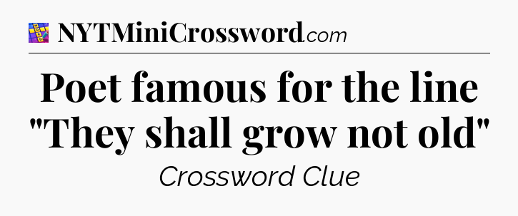 Poet famous for the line 