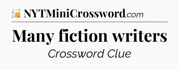Many fiction writers - 7 Little Words