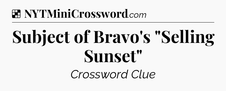 Solution: Subject of Bravo's 