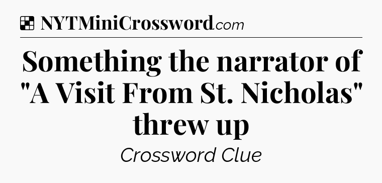 Solution: Something the narrator of 