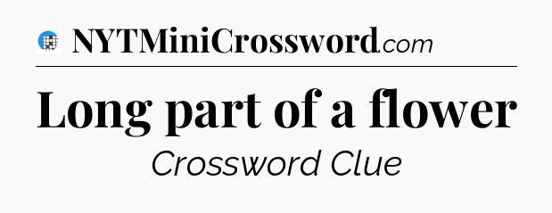 Long part of a flower Crossword Clue