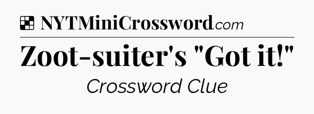 Solution: Zoot-suiter's 