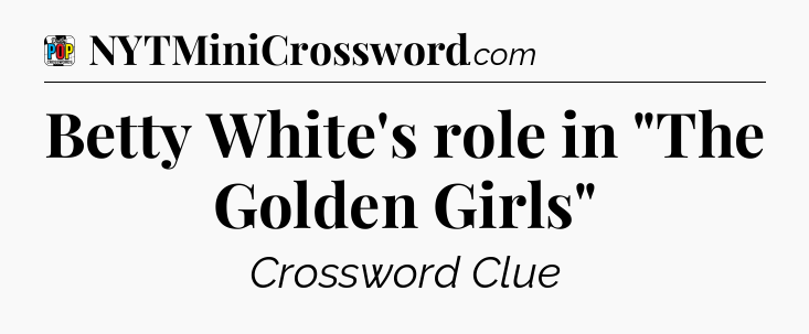 Betty White's role in 