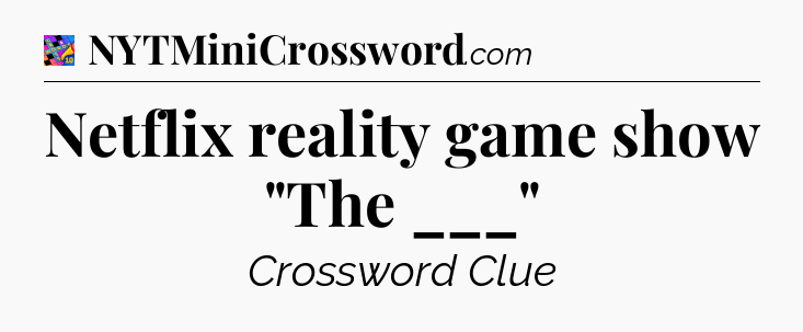 Netflix reality game show 