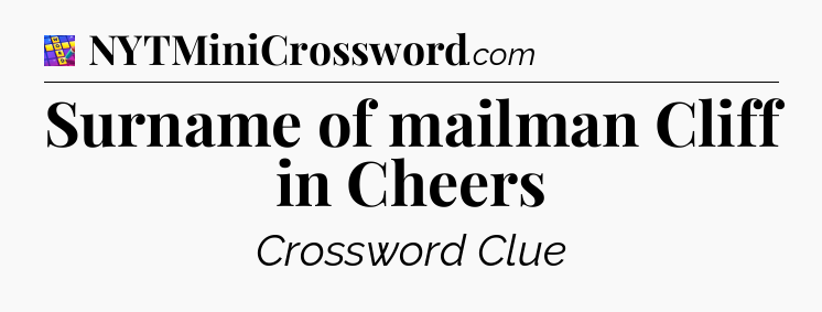 Surname of mailman Cliff in Cheers Codycross