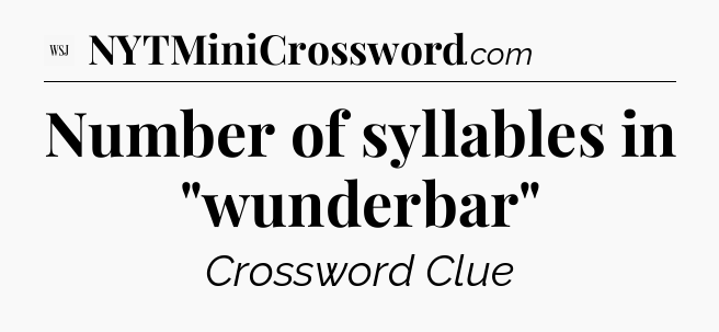 Number of syllables in 
