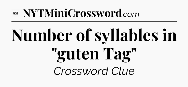 Number of syllables in 