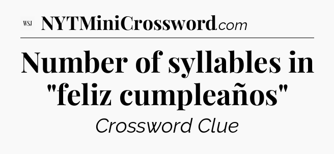 Number of syllables in 