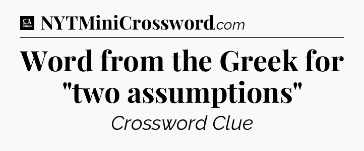 Word from the Greek for 