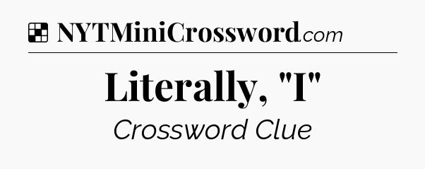 Solution: Literally, 