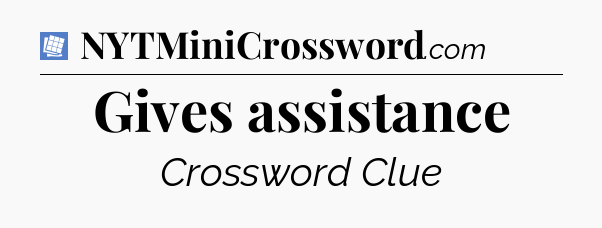 Gives assistance Puzzle Page Crossword Clue
