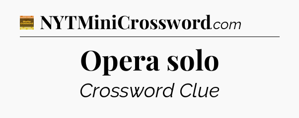 Opera solo - Eugene Sheffer Crossword