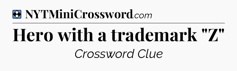 Solution: Hero with a trademark 