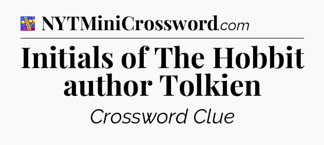 Initials of The Hobbit author Tolkien Codycross