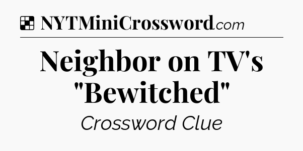 Solution: Neighbor on TV's 