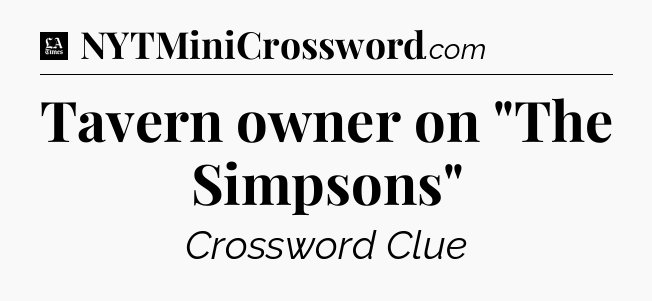 Tavern owner on 