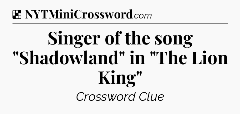 Solution: Singer of the song 