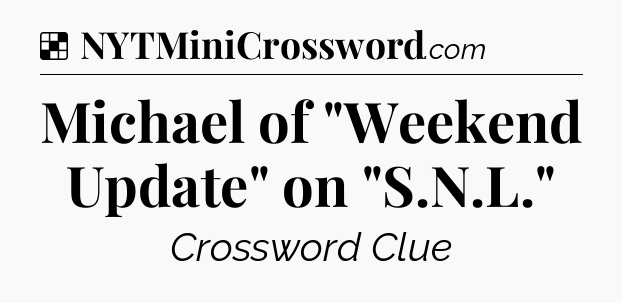 Solution: Michael of 