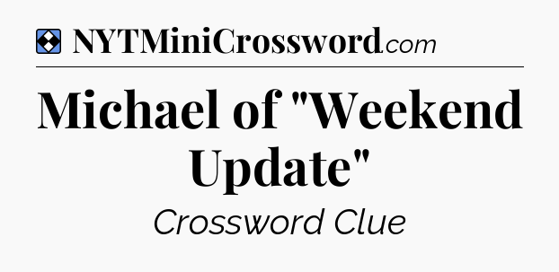 Solution: Michael of 