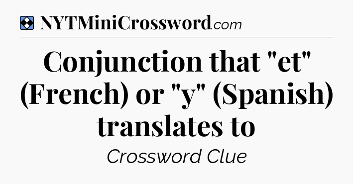 Solution: Conjunction that 