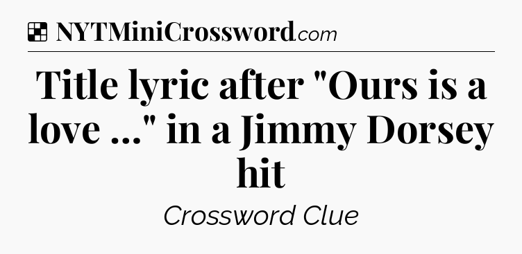 Solution: Title lyric after 