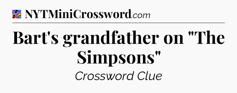 Bart's grandfather on 