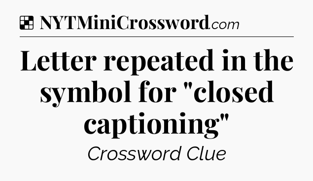 Solution: Letter repeated in the symbol for 