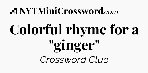 Solution: Colorful rhyme for a 