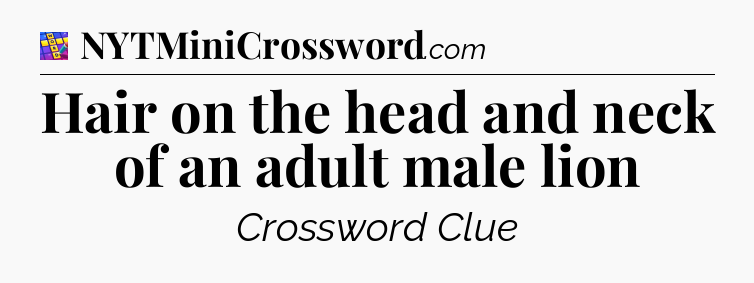 Hair on the head and neck of an adult male lion Codycross