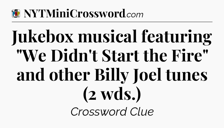 Jukebox musical featuring 