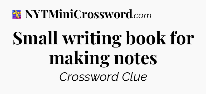 Small writing book for making notes Codycross