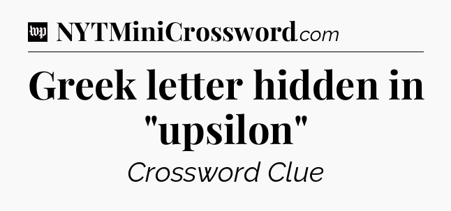 Greek letter hidden in 