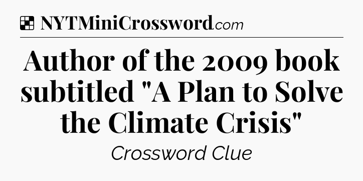 Solution: Author of the 2009 book subtitled 