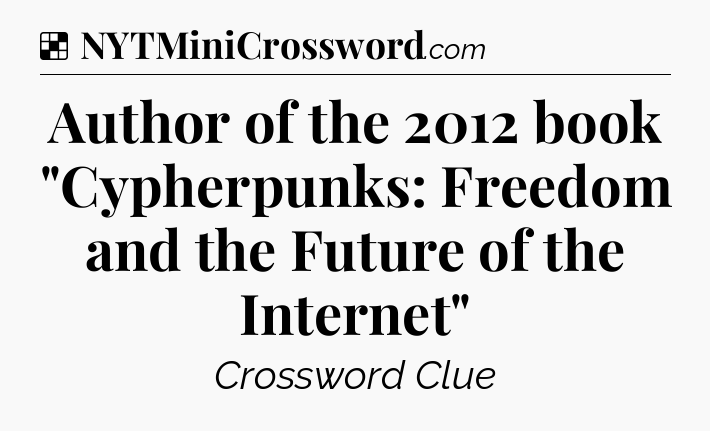 Solution: Author of the 2012 book 