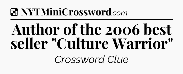 Solution: Author of the 2006 best seller 