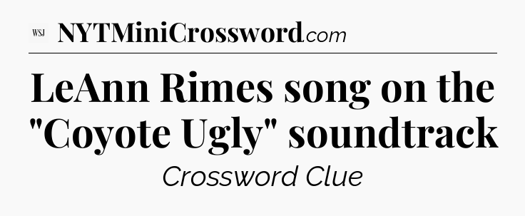 LeAnn Rimes song on the 