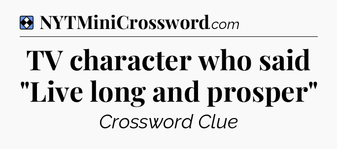 Solution: TV character who said 