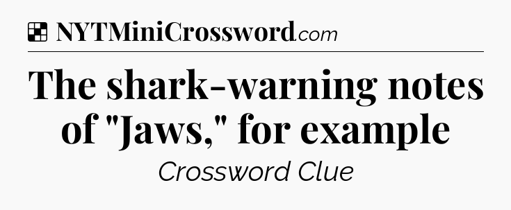 Solution: The shark-warning notes of 