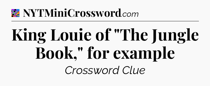 King Louie of 
