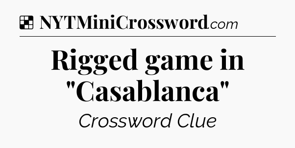 Solution: Rigged game in 