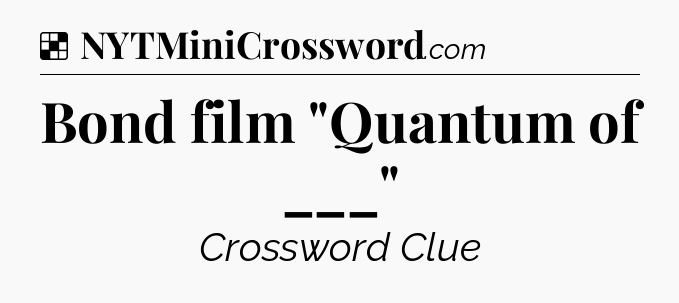 Solution: Bond film 