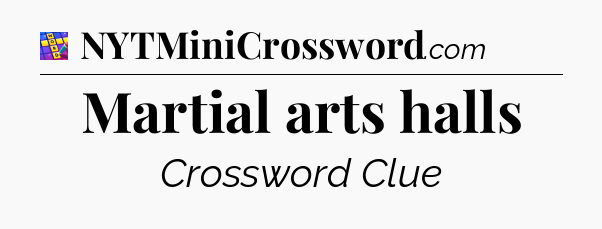 Martial arts halls Codycross